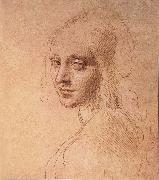 LEONARDO da Vinci Portrat of a Madchens Spain oil painting artist